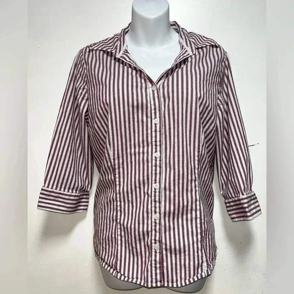 Croft & Barrow Woman 3/4 sleeve with strips - Picture 1 of 2